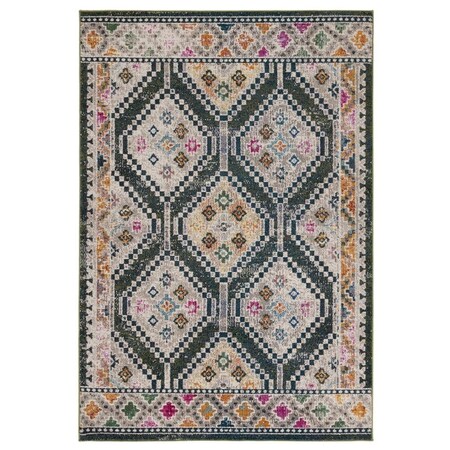 Safavieh 3 x 5 ft. Madison Transitional Rectangle Power Loomed Rug Dark Green & Beige MAD481Y-3